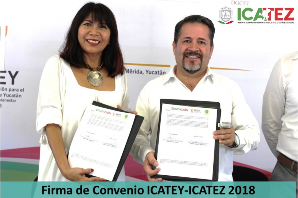 Firman convenio de colaboración ICATEZ e ICATEY en Mérida Yucatán