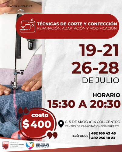 REPARACIÓN PRENDAS DE VESTIR