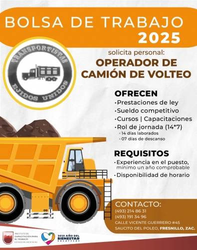 Camión de volteo- ejidos