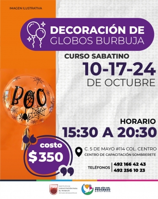 DECORACIÓN DE GLOBOS BURBUJA-OCT